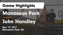 Manassas Park vs John Handley  Game Highlights - Dec. 19, 2017