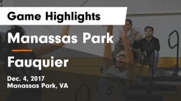 Manassas Park vs Fauquier  Game Highlights - Dec. 4, 2017