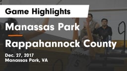 Manassas Park vs Rappahannock County  Game Highlights - Dec. 27, 2017