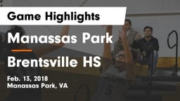 Manassas Park vs Brentsville HS Game Highlights - Feb. 13, 2018