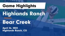 Highlands Ranch  vs Bear Creek  Game Highlights - April 26, 2022