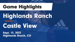 Highlands Ranch  vs Castle View  Game Highlights - Sept. 13, 2022
