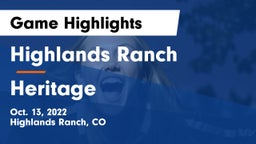 Highlands Ranch  vs Heritage  Game Highlights - Oct. 13, 2022