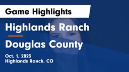 Highlands Ranch  vs Douglas County  Game Highlights - Oct. 1, 2023