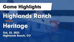 Highlands Ranch  vs Heritage  Game Highlights - Oct. 25, 2023