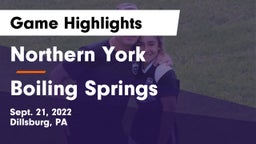 Northern York  vs Boiling Springs  Game Highlights - Sept. 21, 2022