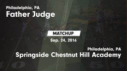 Matchup: Father Judge High vs. Springside Chestnut Hill Academy  2016