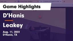 D'Hanis  vs Leakey  Game Highlights - Aug. 11, 2022