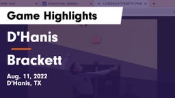 D'Hanis  vs Brackett  Game Highlights - Aug. 11, 2022