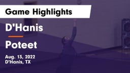 D'Hanis  vs Poteet Game Highlights - Aug. 13, 2022