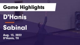 D'Hanis  vs Sabinal Game Highlights - Aug. 13, 2022