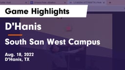 D'Hanis  vs South San West Campus Game Highlights - Aug. 18, 2022