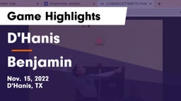 D'Hanis  vs Benjamin  Game Highlights - Nov. 15, 2022