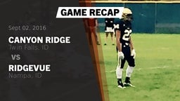 Recap: Canyon Ridge  vs. Ridgevue 2016