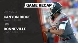 Recap: Canyon Ridge  vs. Bonneville  2016