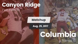 Matchup: Canyon Ridge High vs. Columbia  2017
