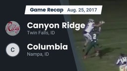 Recap: Canyon Ridge  vs. Columbia  2017