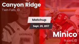 Matchup: Canyon Ridge High vs. Minico  2017