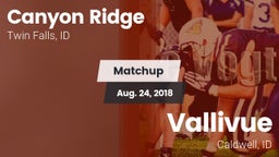 Matchup: Canyon Ridge High vs. Vallivue  2018