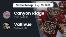 Recap: Canyon Ridge  vs. Vallivue  2018