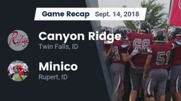 Recap: Canyon Ridge  vs. Minico  2018
