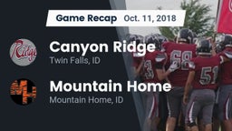 Recap: Canyon Ridge  vs. Mountain Home  2018