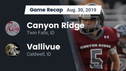 Recap: Canyon Ridge  vs. Vallivue  2019