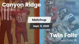 Matchup: Canyon Ridge High vs. Twin Falls  2020