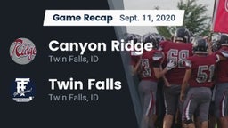 Recap: Canyon Ridge  vs. Twin Falls  2020