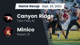 Recap: Canyon Ridge  vs. Minico  2023