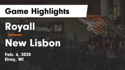 Royall  vs New Lisbon  Game Highlights - Feb. 6, 2020