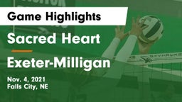Sacred Heart  vs Exeter-Milligan  Game Highlights - Nov. 4, 2021