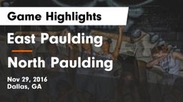 East Paulding  vs North Paulding  Game Highlights - Nov 29, 2016