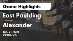 East Paulding  vs Alexander  Game Highlights - Jan. 21, 2021
