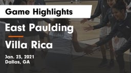 East Paulding  vs Villa Rica  Game Highlights - Jan. 23, 2021