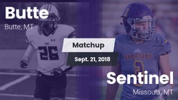 Matchup: Butte  vs. Sentinel  2018
