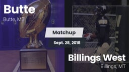 Matchup: Butte  vs. Billings West  2018