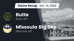 Recap: Butte  vs. Missoula Big Sky  2020