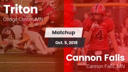 Matchup: Triton  vs. Cannon Falls  2018