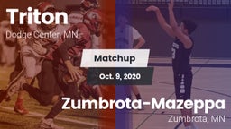 Matchup: Triton  vs. Zumbrota-Mazeppa  2020