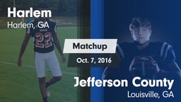 Matchup: Harlem  vs. Jefferson County  2016