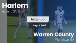 Matchup: Harlem  vs. Warren County  2017