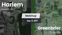 Matchup: Harlem  vs. Greenbrier  2017