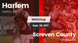 Matchup: Harlem  vs. Screven County  2017