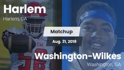 Matchup: Harlem  vs. Washington-Wilkes  2018
