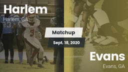 Matchup: Harlem  vs. Evans  2020