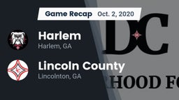 Recap: Harlem  vs. Lincoln County  2020