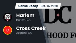 Recap: Harlem  vs. Cross Creek  2020