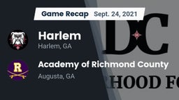 Recap: Harlem  vs. Academy of Richmond County  2021