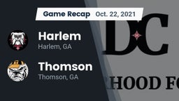 Recap: Harlem  vs. Thomson  2021